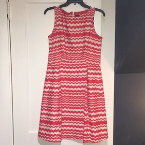 Women's daytime Cocktail dress - Orange and white